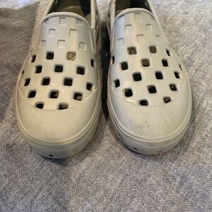 Kids Slip-On Ventilated Casual Shoe - Light Gray